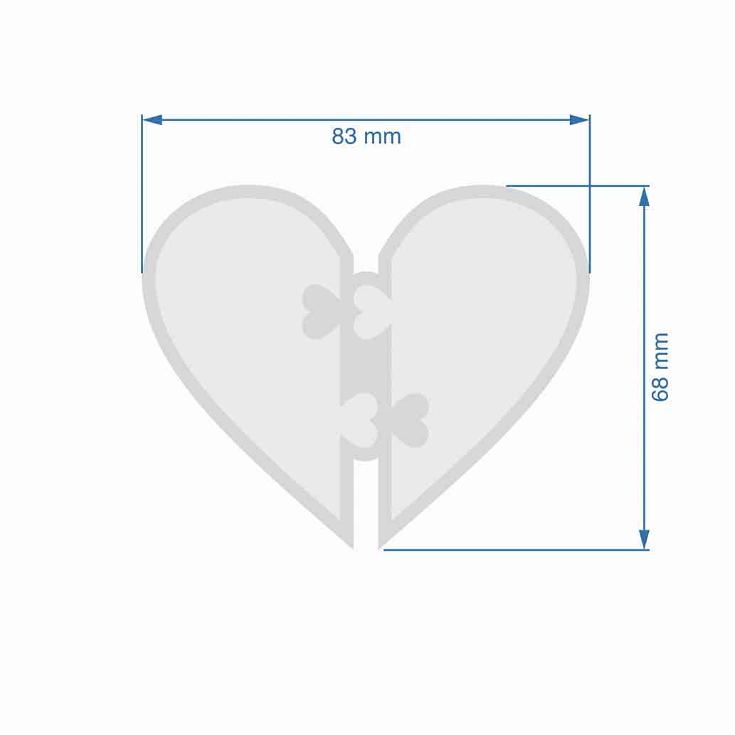 قالب آویز قلب پازلی - Image 2