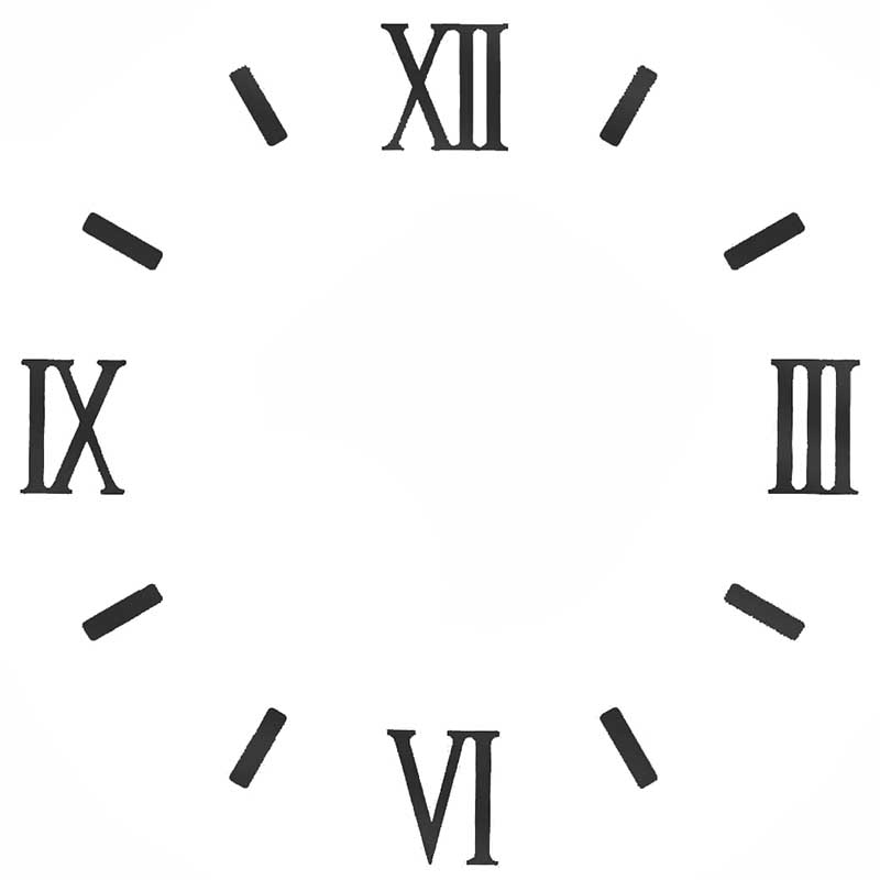 اعداد ساعت مشکی R2