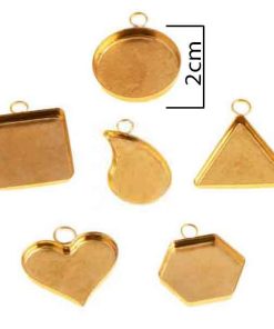 قاب گوشواره کفه دار طلایی