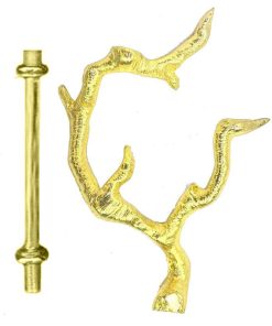 هولدر دو طبقه شاخ گوزنی برنجی