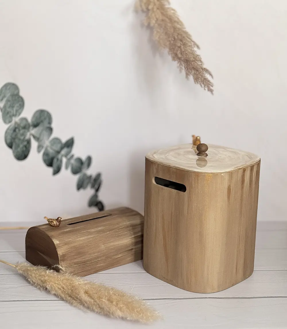 سطل و جای دستمال کاغذی کد۱۰۰ تلفیق پتینه و رزین اپوکسی