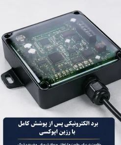 تصویر نزدیک برد الکترونیکی پوشش داده شده با رزین الکترونیک شفاف پپوکسی